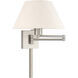 Allison 25 inch 100.00 watt Brushed Nickel Swing Arm Wall Lamp Wall Light