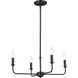 Pallas 4 Light 25 inch Black Chandelier Ceiling Light