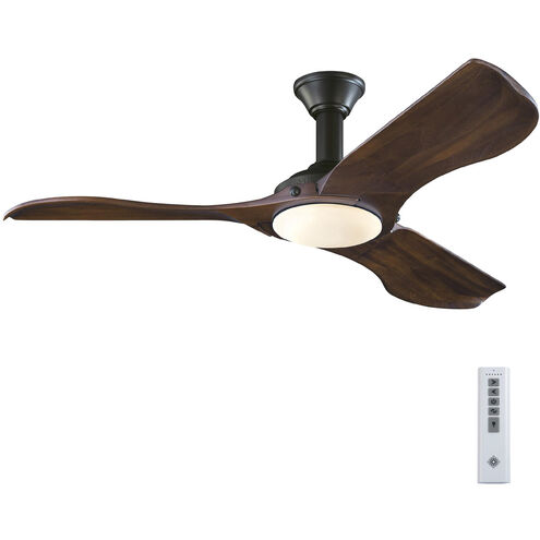Minimalist 56 inch Matte Black with Dark Walnut Blades Ceiling Fan
