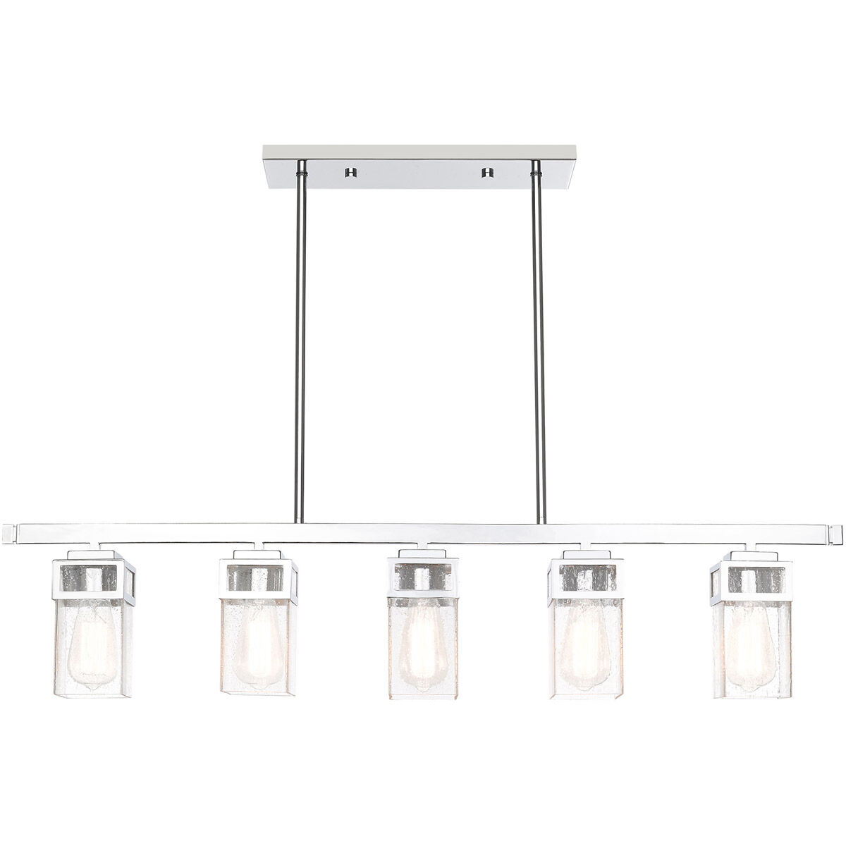 Harding 5 Light 42 inch Polished Chrome Linear Chandelier Ceiling Light