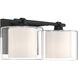 Seville 2 Light 14.5 inch Dark Matte Black Vanity Wall Light