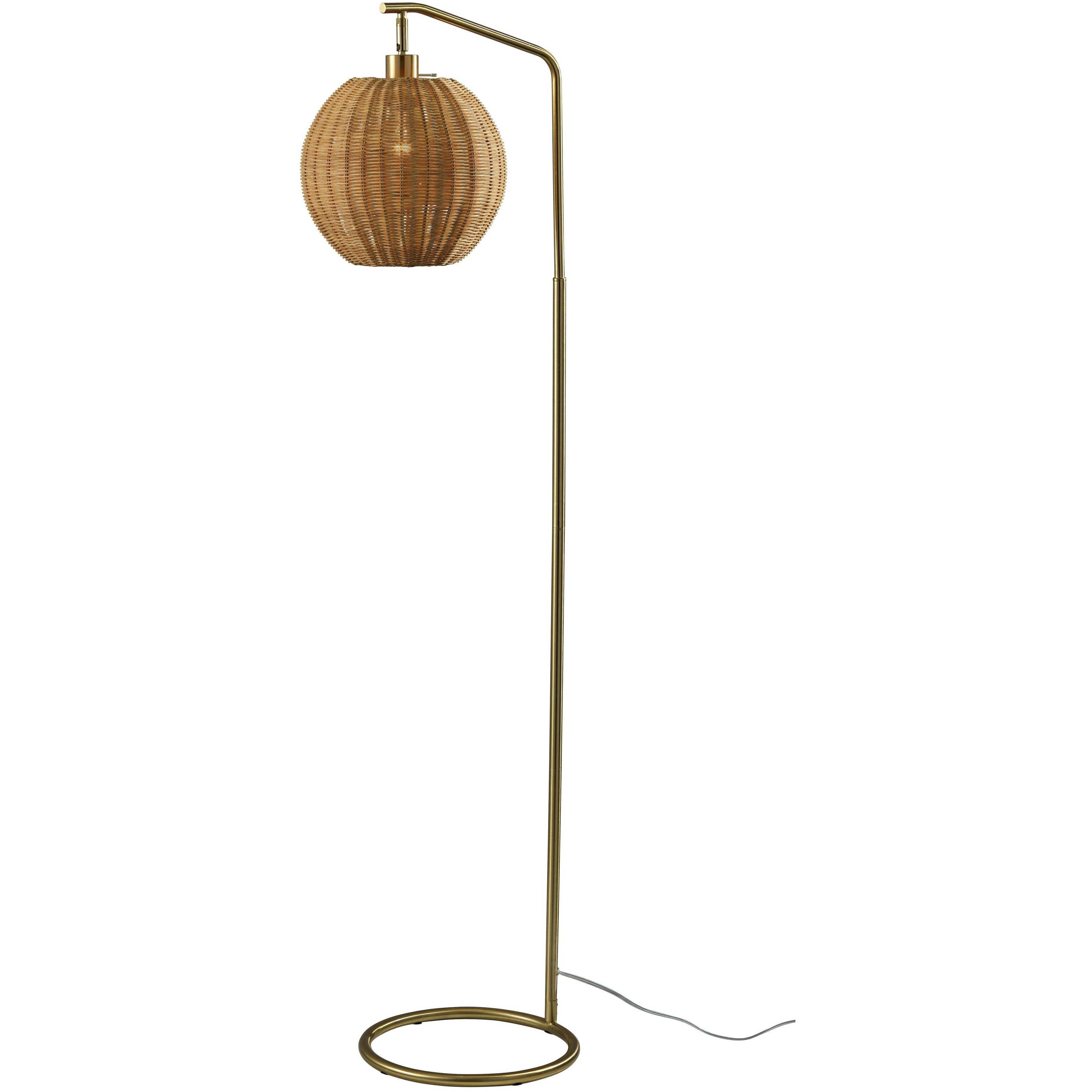 Maeve 60 inch 100.00 watt Antique Brass Floor Lamp Portable Light