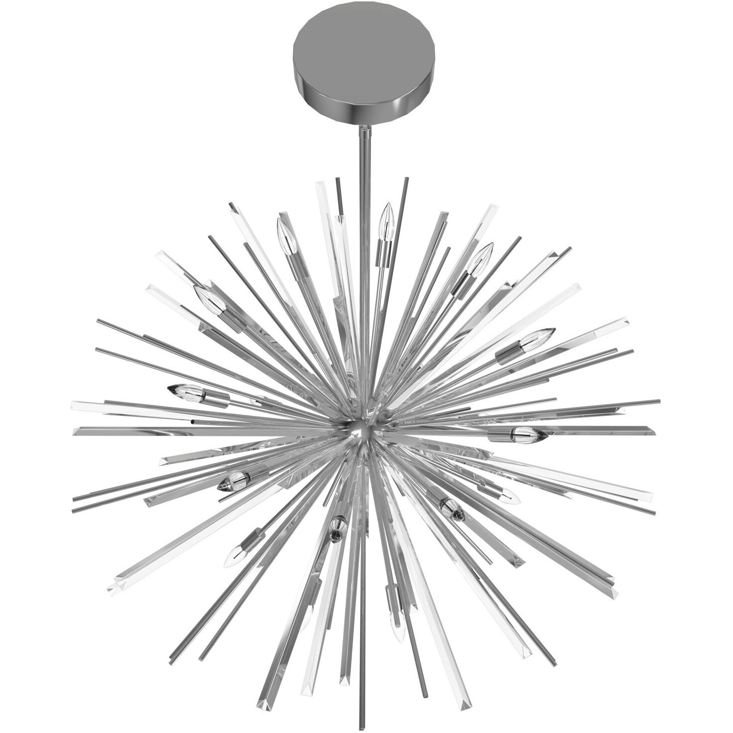 Palisades Ave. 18 Light 60 inch Chrome with Clear Glass Chandelier Ceiling Light