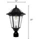 Windsor 1 Light 20.38 inch Black Outdoor Post Light, Solar