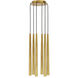 Sean Lavin Pylon LED Natural Brass Chandelier Ceiling Light, Integrated LED