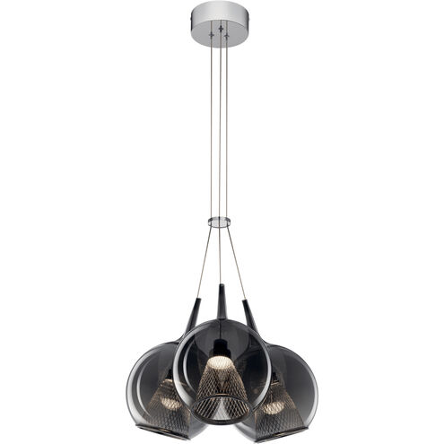 Zin LED 21.25 inch Chrome Cluster Pendant Ceiling Light