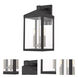 Nyack 3 Light 17.5 inch Black Outdoor Wall Lantern