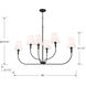 Mairbourne 6 Light 48 inch Matte Black Linear Chandelier Ceiling Light