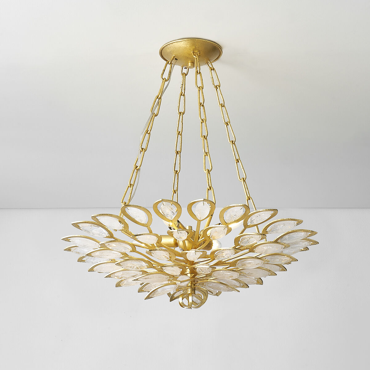 Gold leaf chandelier outlet