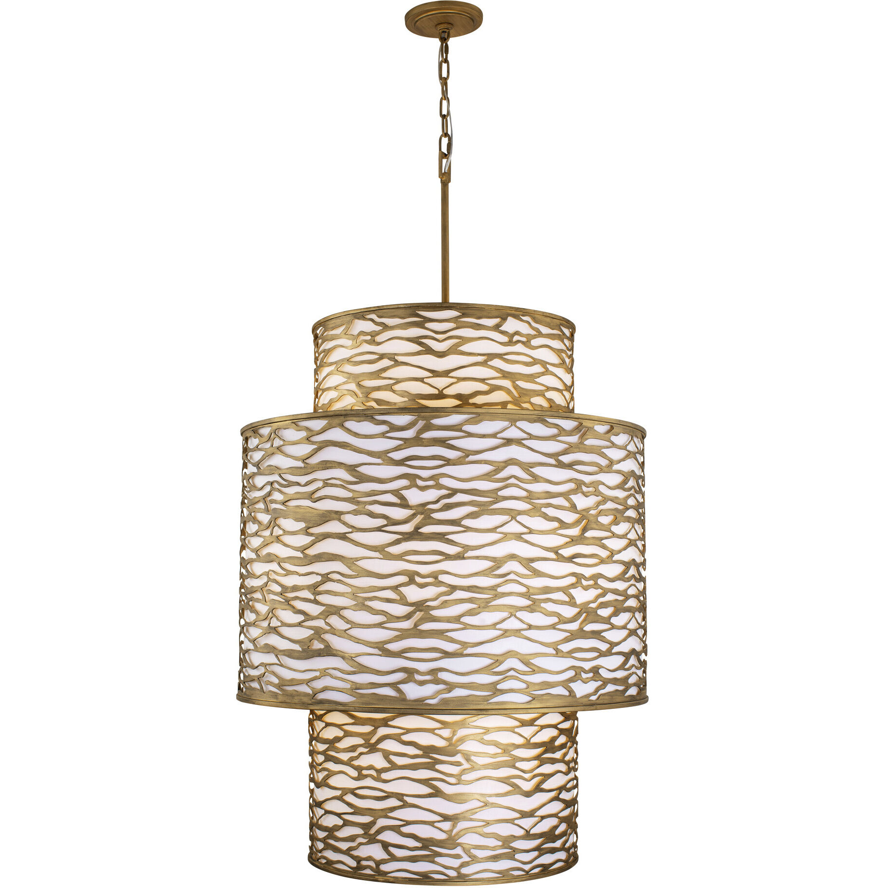 Kato 16 Light 32 inch Havana Gold Chandelier Ceiling Light