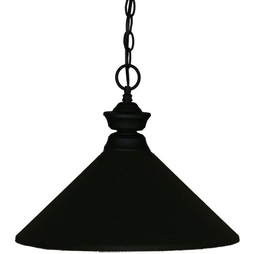 Pendant Lights 1 Light 14 inch Matte Black Pendant Ceiling Light in 3, Matte Black Steel
