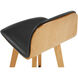 Napoli 37.5 inch Black Barstool, Leather