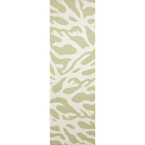 Boardwalk 96 X 30 inch Lime, Ivory Rug