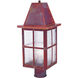 Hartford 1 Light 20.25 inch Pewter Post Mount in Almond Mica