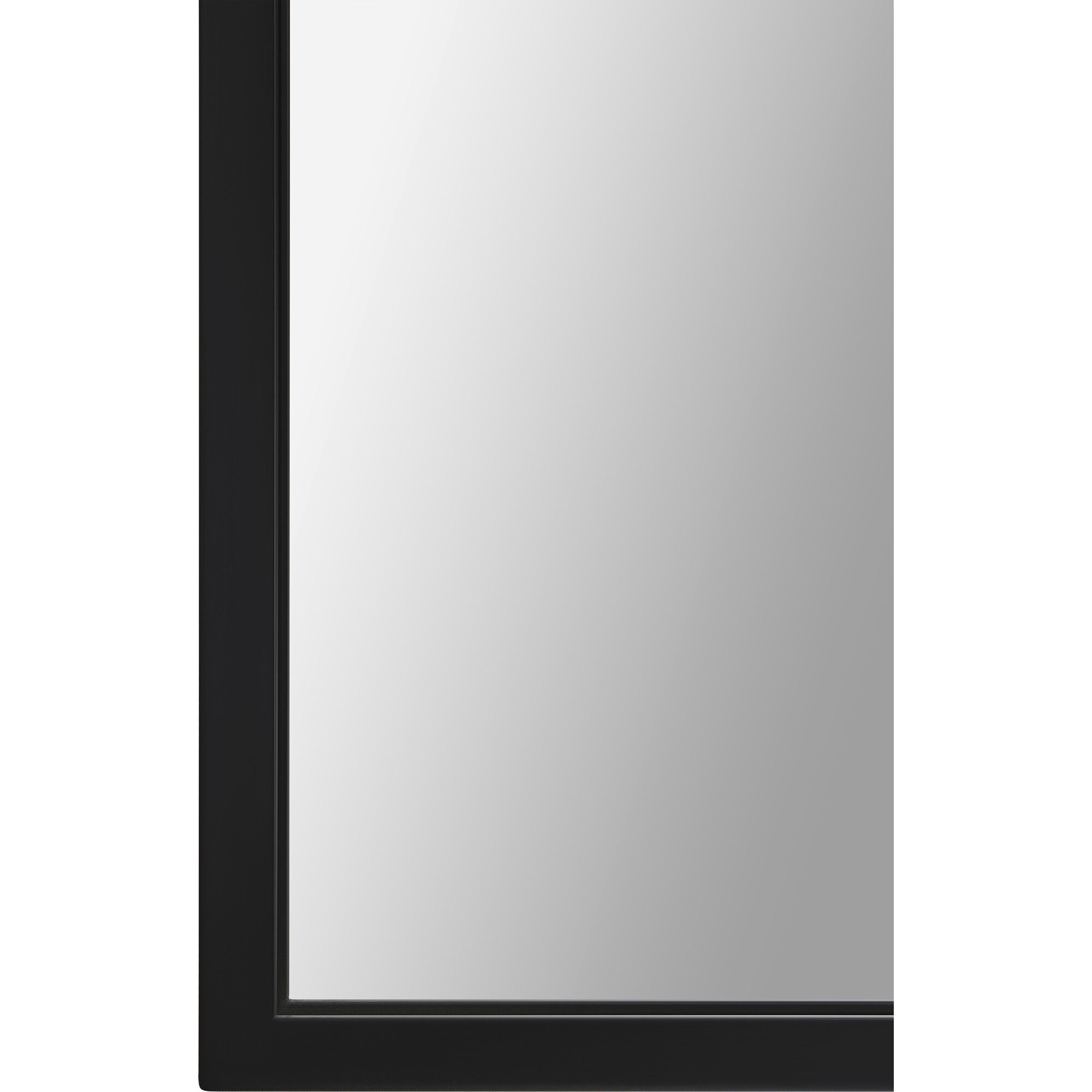 Keene 83 X 48 inch Matte Black and Clear Mirror