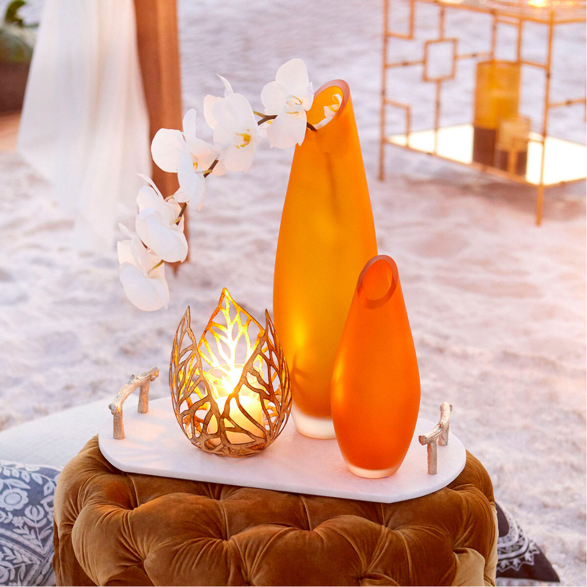 Sunrise Flame 5 X 4 inch Candle Holder, Small