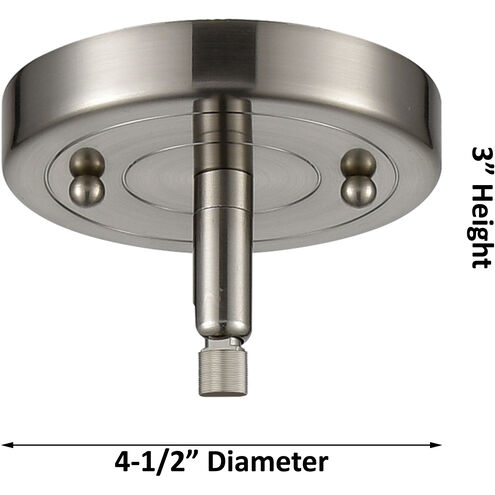 Downtown Urban Brookhaven Cloche 1 Light 7 inch Brushed Satin Nickel Mini Pendant Ceiling Light in Slate Glass