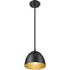 Vega 1 Light 8 inch Matte Black Pendant Ceiling Light