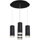 Cameo LED 13.75 inch Black Multi Pendant Ceiling Light