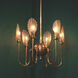 Isabelle 6 Light 20.87 inch Vintage Brass and Handmade Glass Pendant Ceiling Light