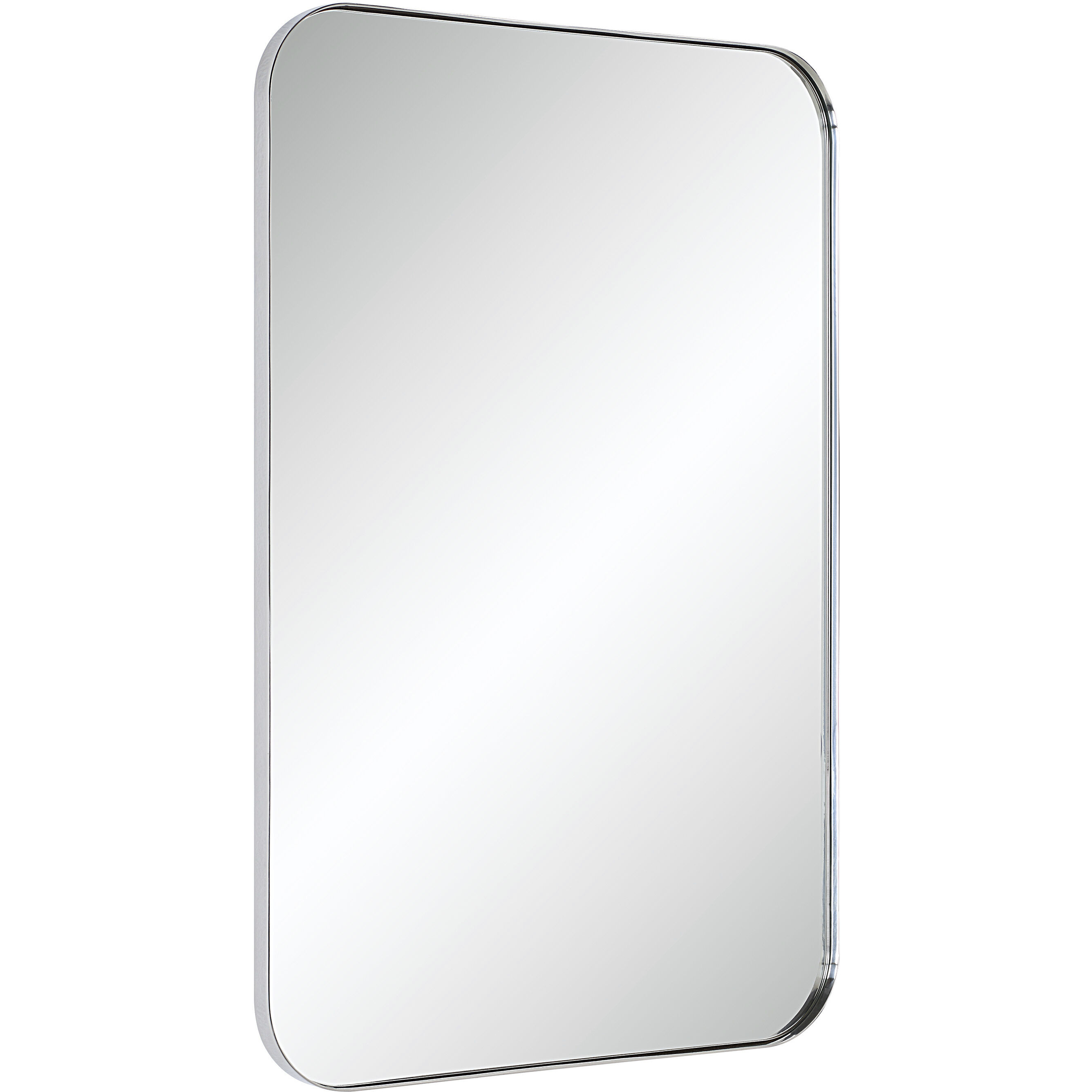Louvas 36 X 24 inch Nickel Wall Mirror