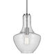 Everly 1 Light Chrome Pendant Ceiling Light