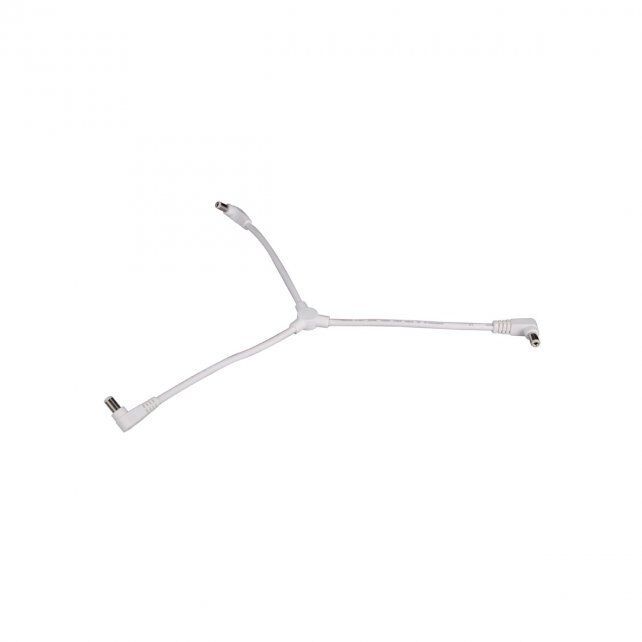 Straight Edge White Connector and Cable