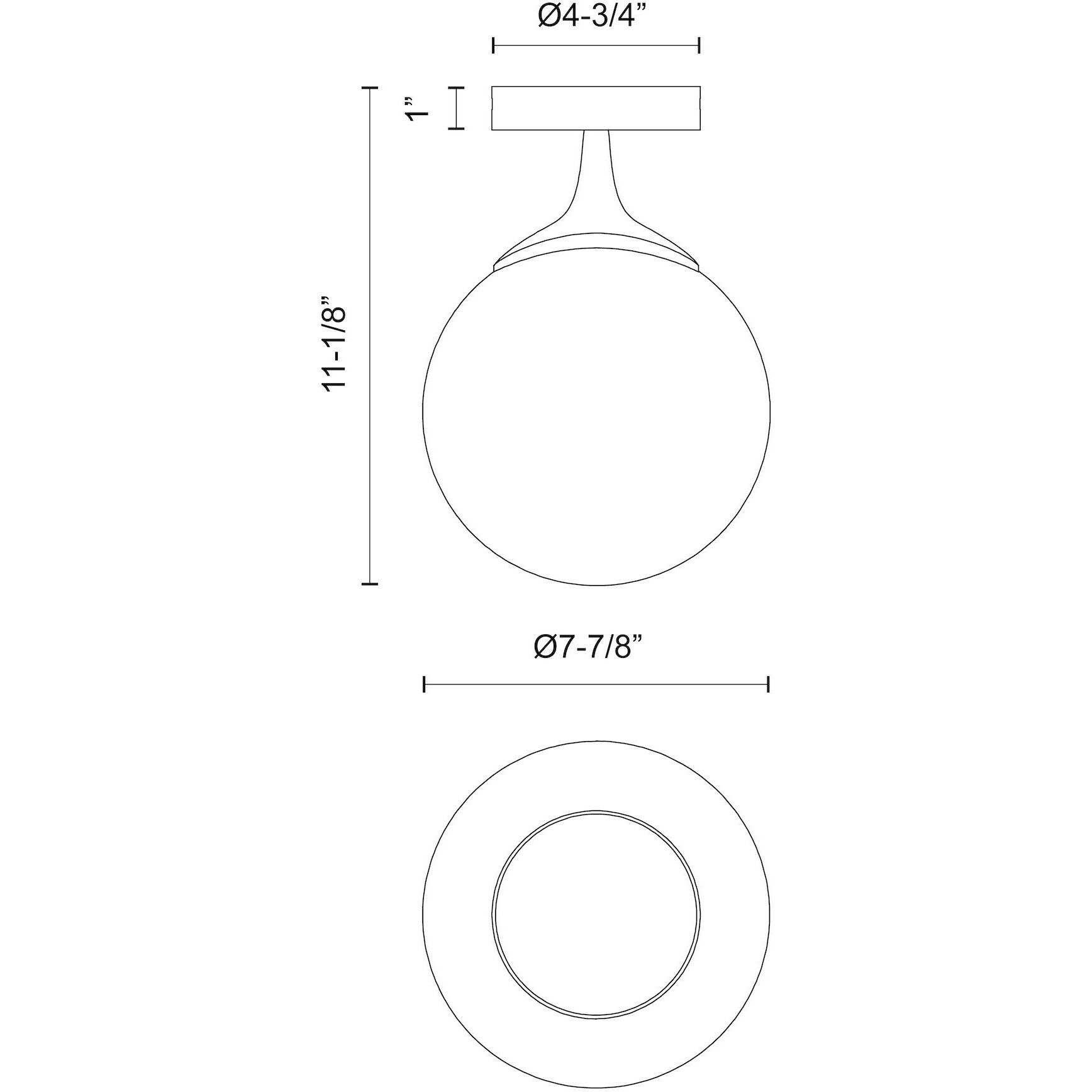 Alora Mood Nouveau 1 Light 7.88 inch Matte Black/Opal Matte Glass Flush Mount Ceiling Light
