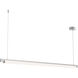 Keel LED 60 inch Bright Satin Aluminum Pendant Ceiling Light