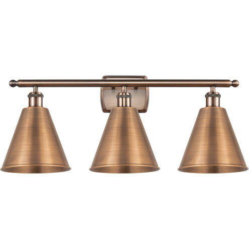 Ballston Cone LED 28 inch Antique Copper Bath Vanity Light Wall Light