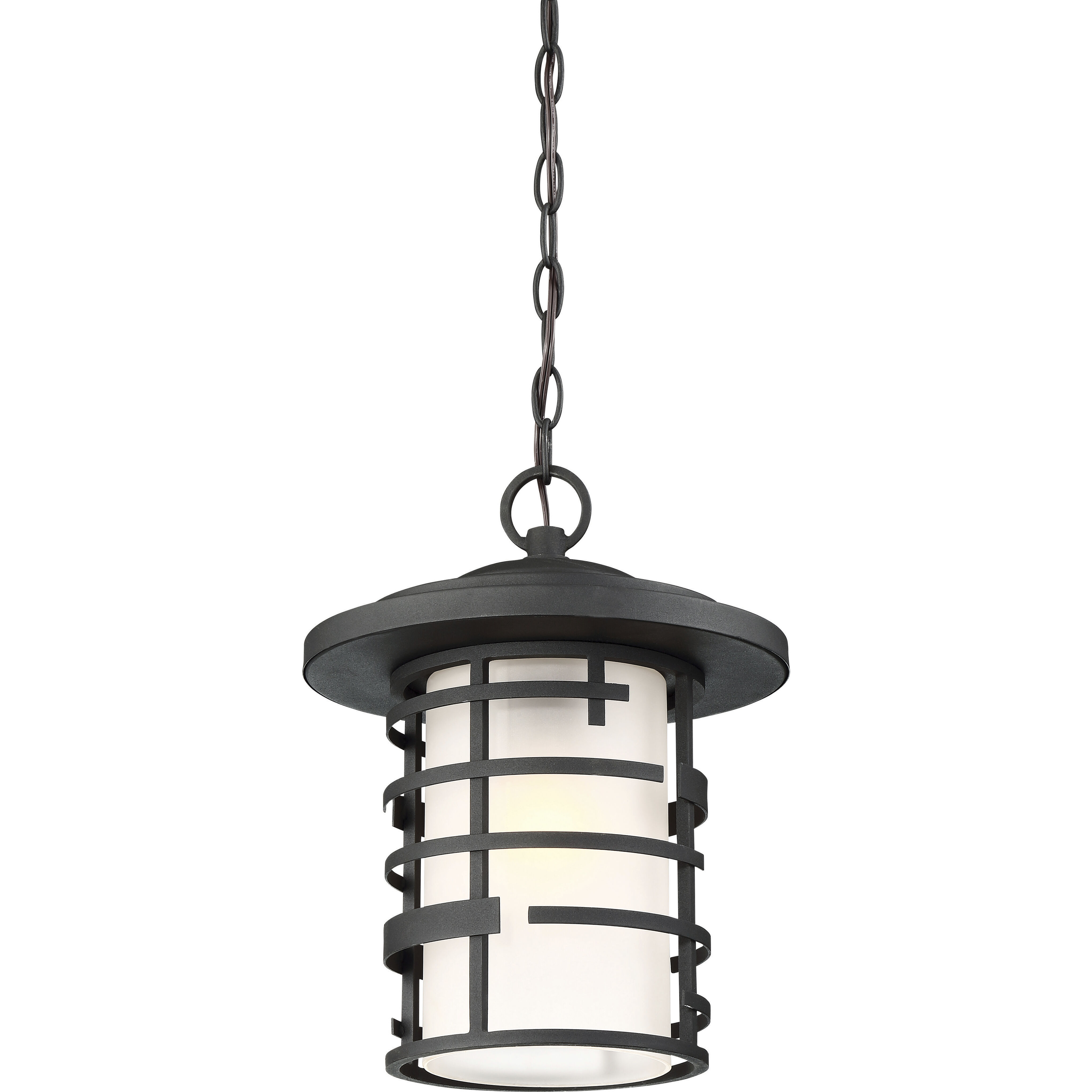 Lansing 1 Light 11 inch Textured Black Outdoor Hanging Lantern
