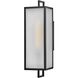 Halden 1 Light 24 inch Black Outdoor Wall Mount