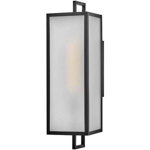 Halden 1 Light 24 inch Black Outdoor Wall Mount