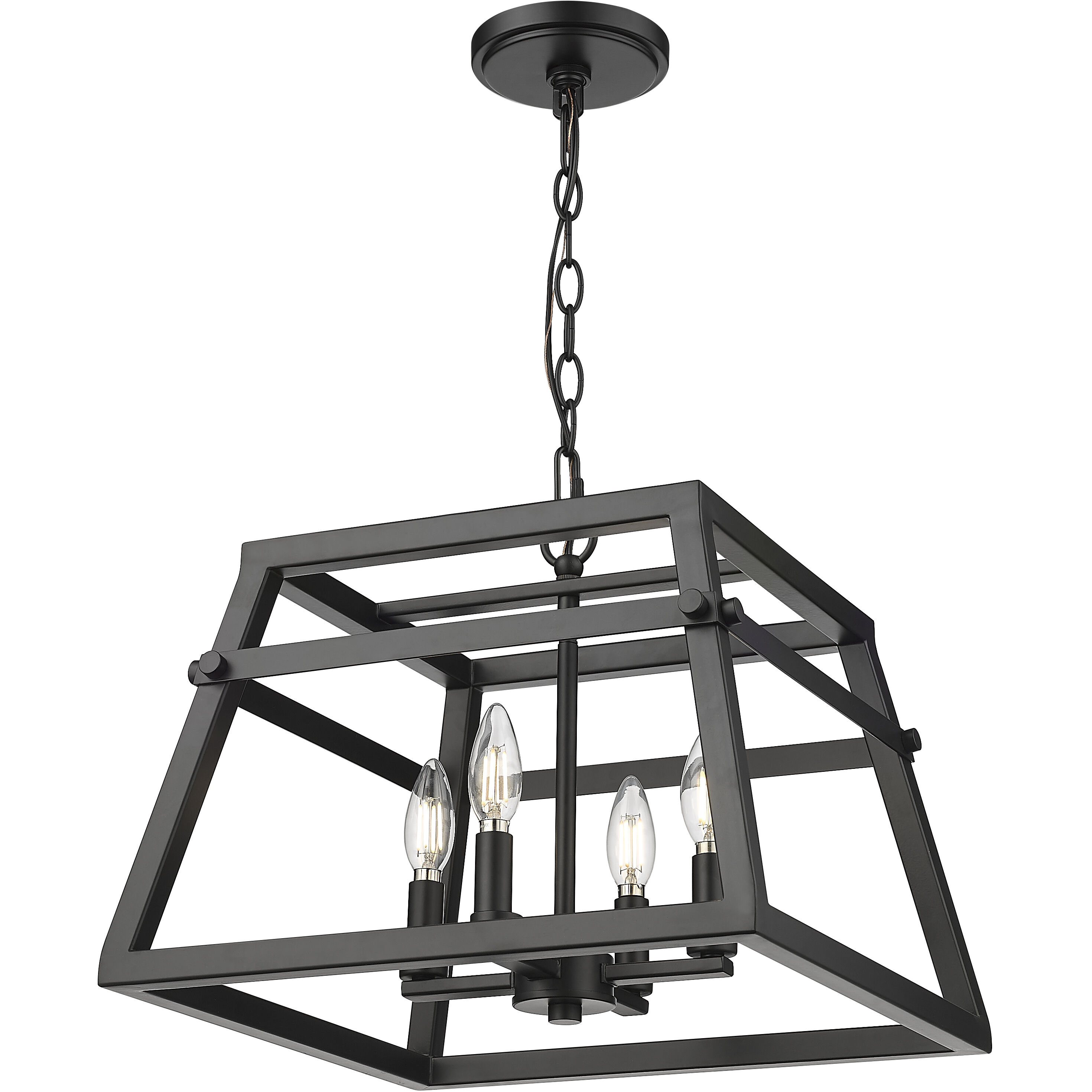 Tellsa 4 Light 16 inch Matte Black Pendant Ceiling Light
