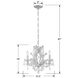 Maria Theresa 4 Light 16.5 inch Polished Chrome Mini Chandelier Ceiling Light in Clear Hand Cut