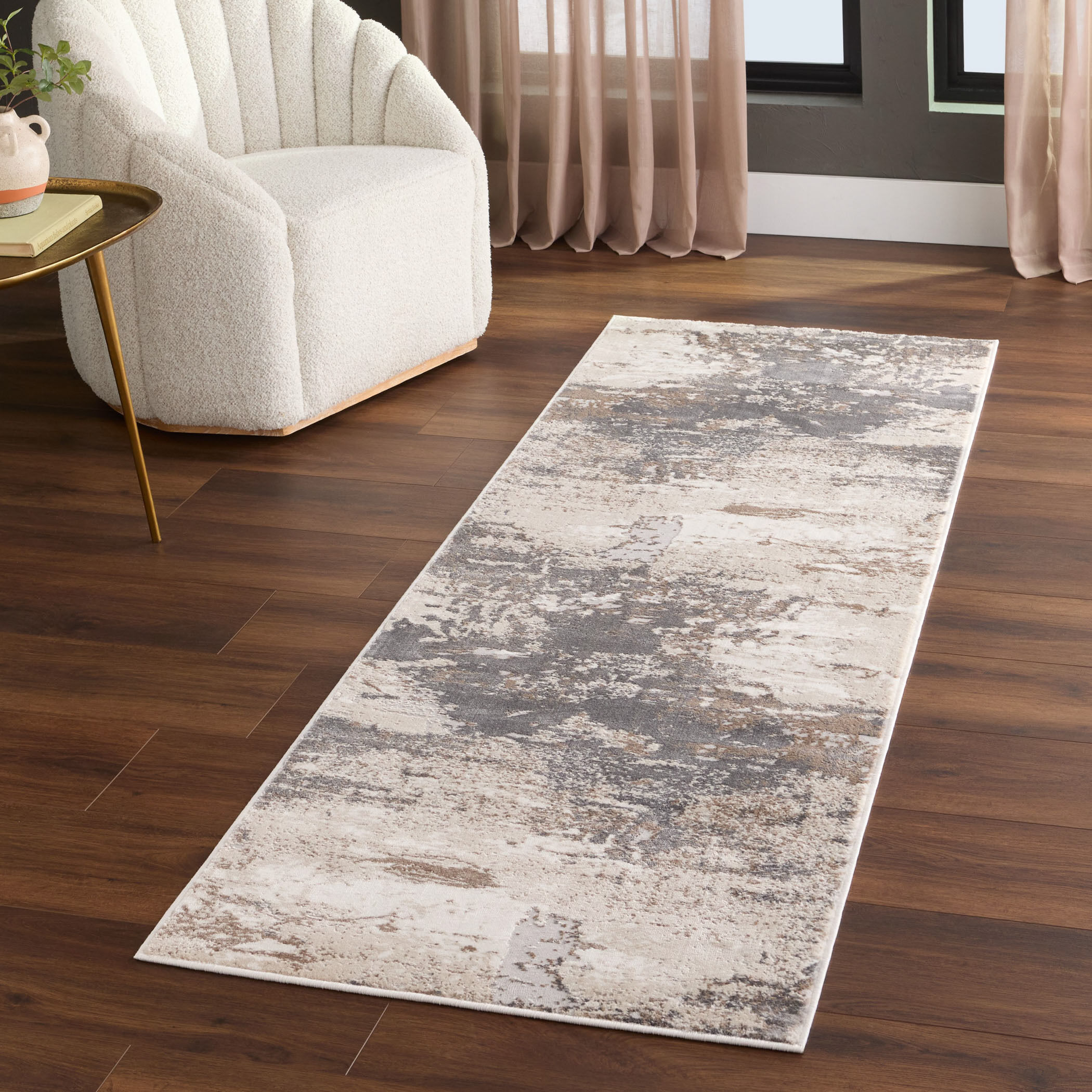 Veleka Gray and Gold Indoor Rug