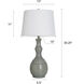 Cameron 30 inch 100.00 watt Gloss Light Sage Table Lamp Portable Light