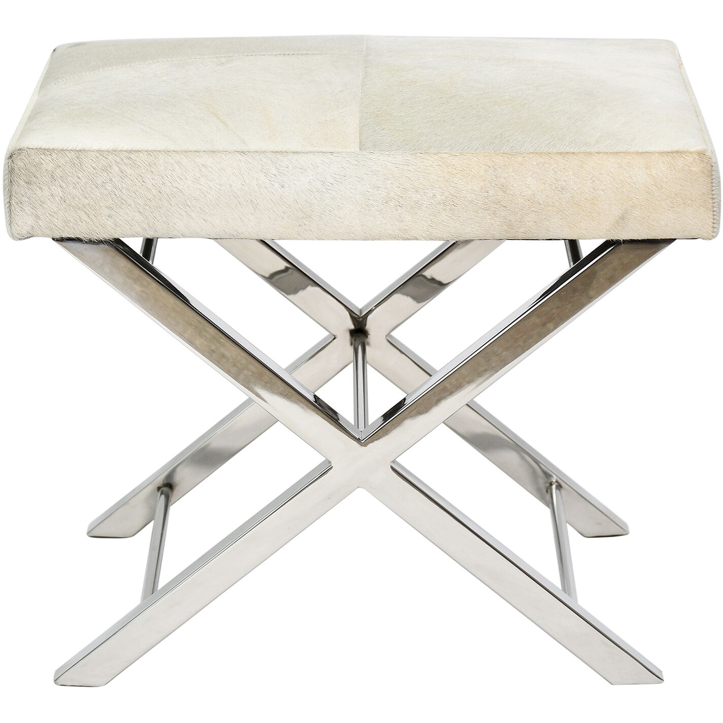 Chrome ottoman sale