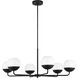 Alvin 6 Light 38.25 inch Midnight Black Chandelier Ceiling Light