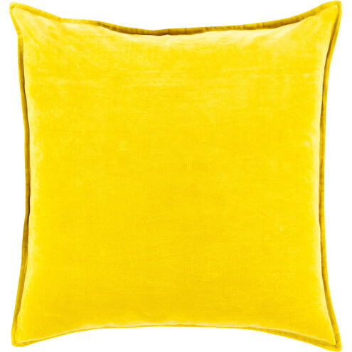 Cotton Velvet 20 X 20 inch Mustard Pillow Kit, Square