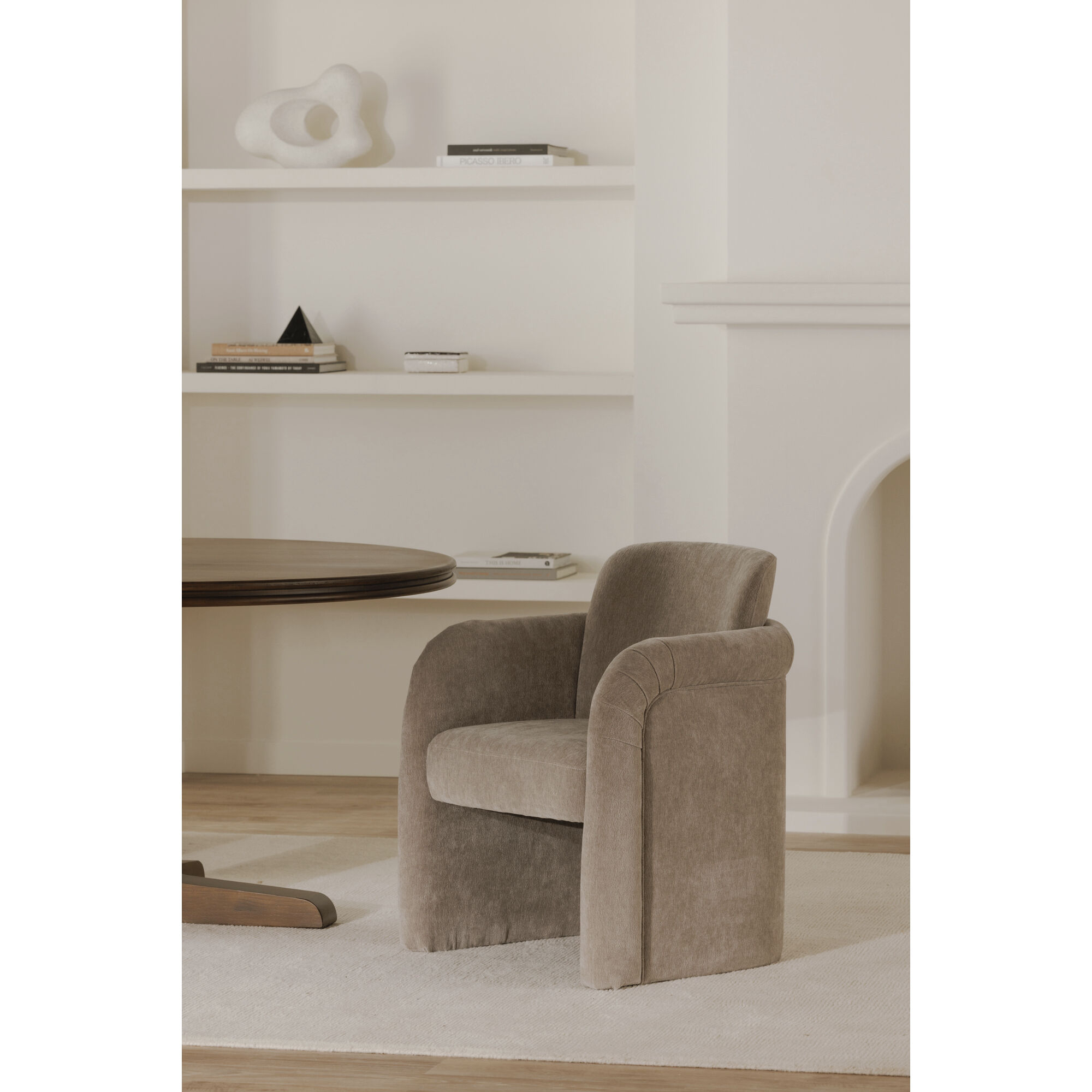 Mesto Grey Rolling Dining Chair