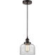 Franklin Restoration Large Bell 1 Light 8 inch Oil Rubbed Bronze Mini Pendant Ceiling Light