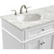 Park Avenue 60 X 35 inch White with Carrara White Marble Vanity Set