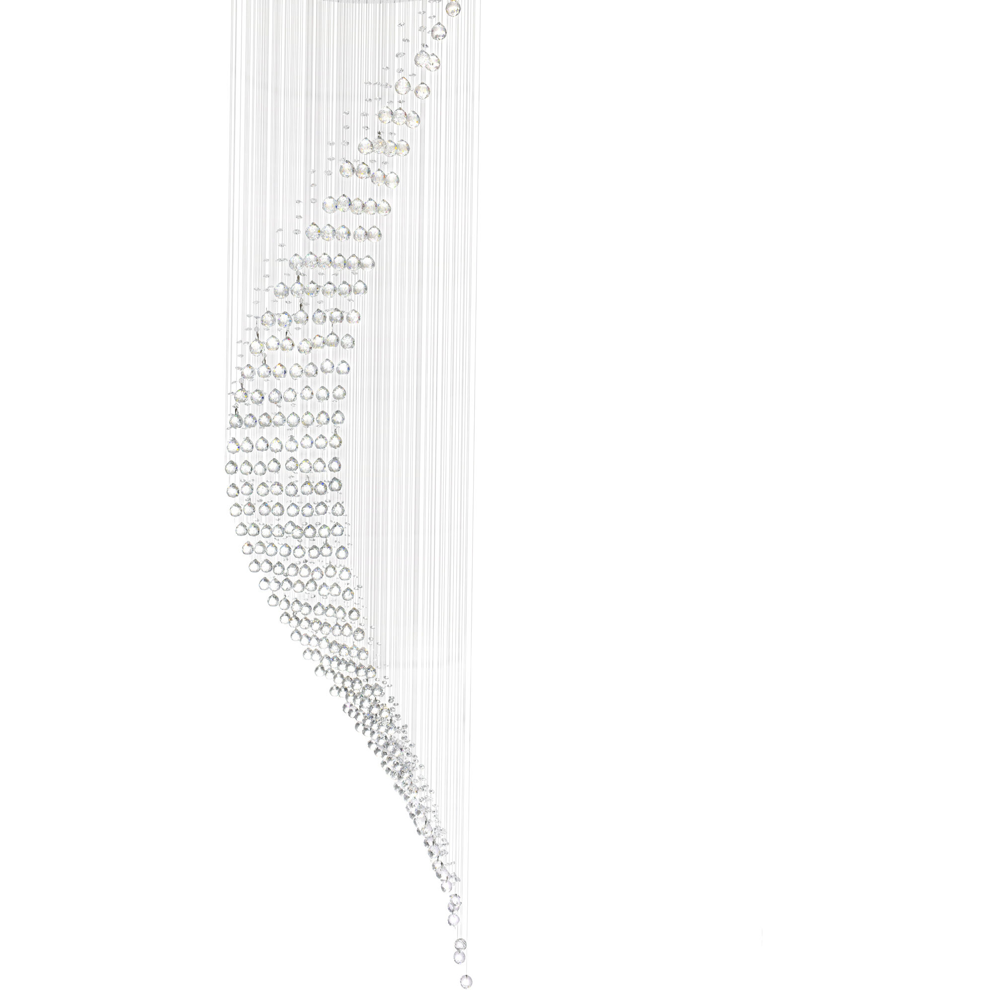 Ribbon 10 Light 26 inch Chrome Flush Mount Ceiling Light