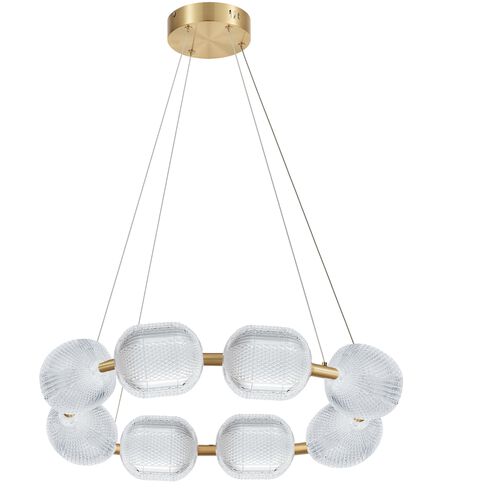 Peri LED 32 inch Aged Brass Pendant Ceiling Light