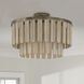 Jada 1 Light 20 inch Dark Brass Semi-Flush Mount Ceiling Light
