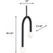 Colette LED 12 inch Black Pendant Ceiling Light
