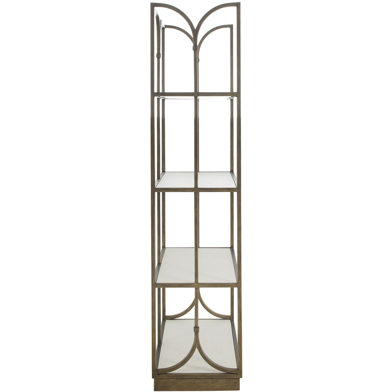 Belinda Cerused White / Brushed Brass Bookcase