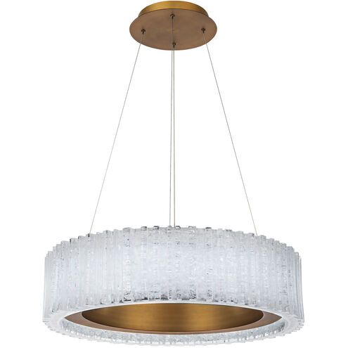 Rhiannon LED 11 inch Aged Brass Chandelier Ceiling Light in 28in.