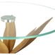 Paradiso 12 inch Contemporary Silver Leaf and Contemporary Gold Leaf and Clear Accent Table